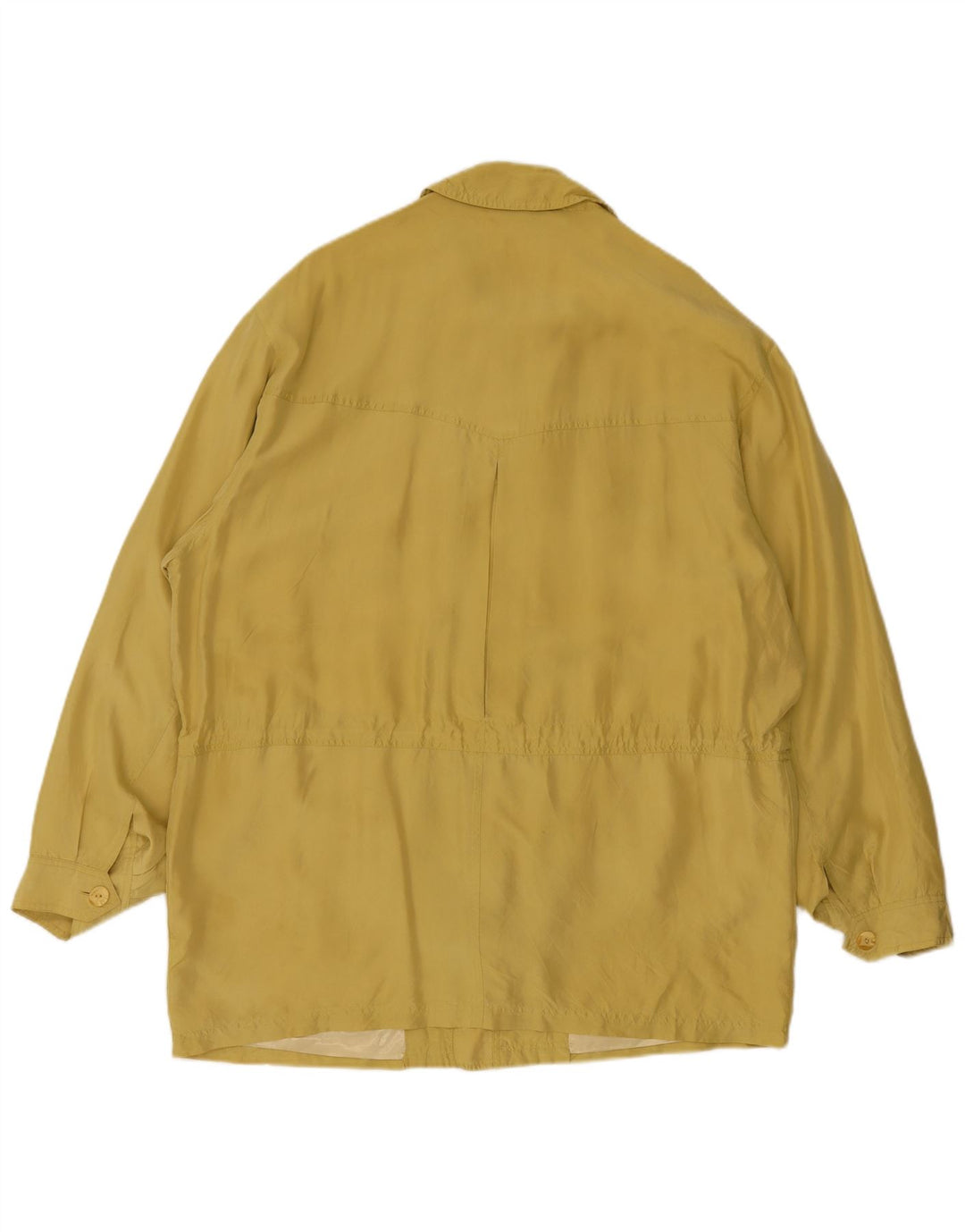 Jachetă vintage pentru bărbați, UK 44 2XL, mătase galbenă