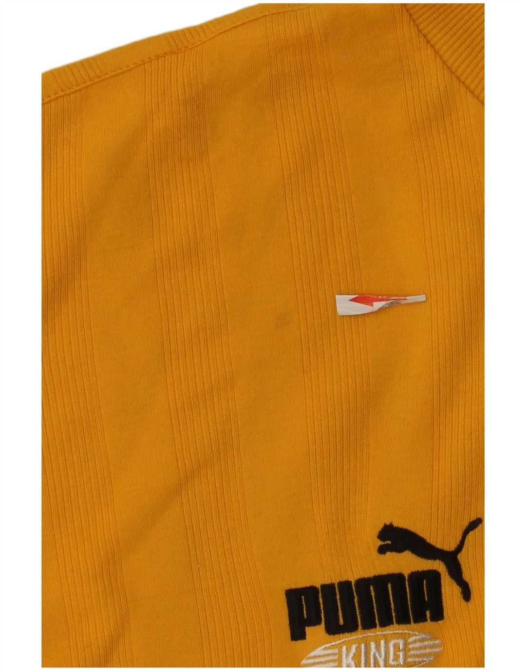 Top pentru bărbați Puma cu mânecă lungă XL, bumbac cu dungi galbene