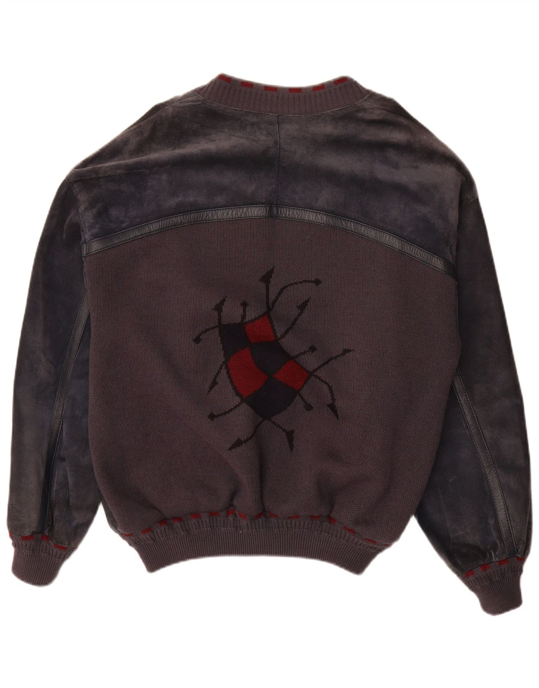 Jachetă bomber de piele intoarsă pentru bărbați Michel IT 52 XL, albastru bleumarin