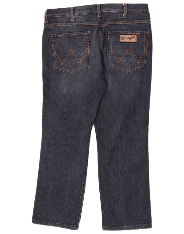 Blugi drepti Wrangler pentru bărbați Arizona Stretch W34 L26 Bumbac bleumarin