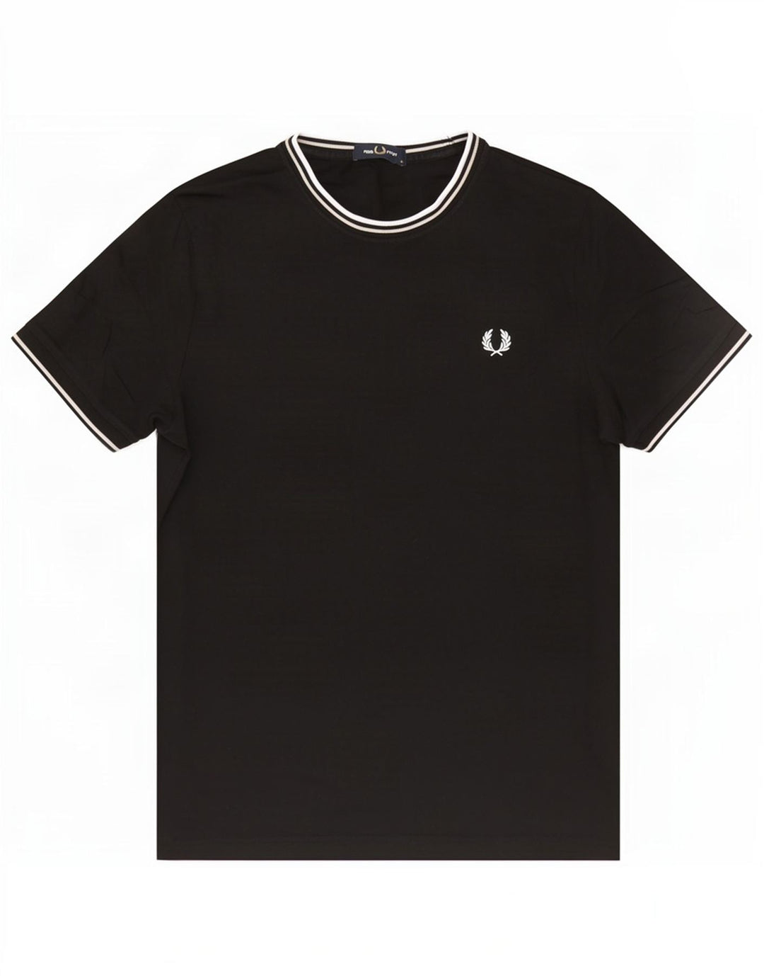 Fred Perry Tricou Bărbați Top Mediu Negru Bumbac
