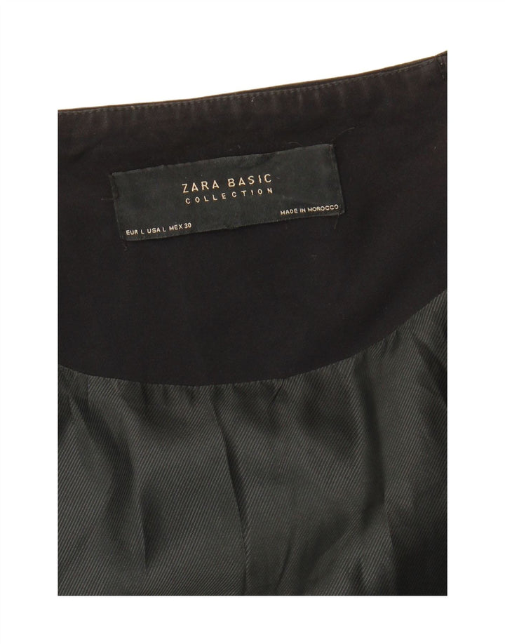 Sacou blazer deschis fără mâneci pentru femei Zara UK 16 mare negru