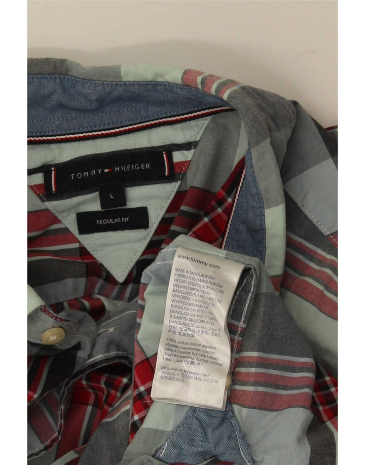 Cămașă pentru bărbați Tommy Hilfiger, cu tăiere obișnuită, mare, multicoloră, din bumbac