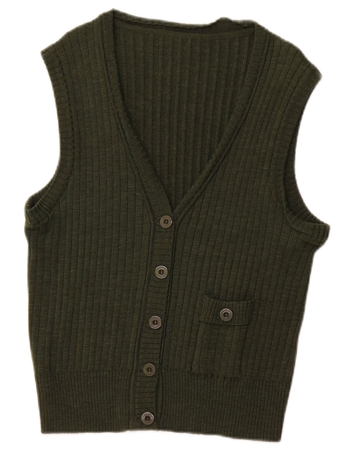 LODENFREY Pulover cardigan fără mâneci pentru femei EU 46 XL Verde