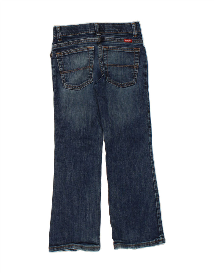WRANGLER Boys Bootcut Jeans 7-8 Years W24 L22 Navy Blue Cotton Vintage Wrangler and Second-Hand Wrangler from Messina Hembry 