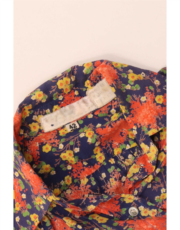 Bluză Cămașă Vintage Femei IT 42 Medium Multicolor Floral