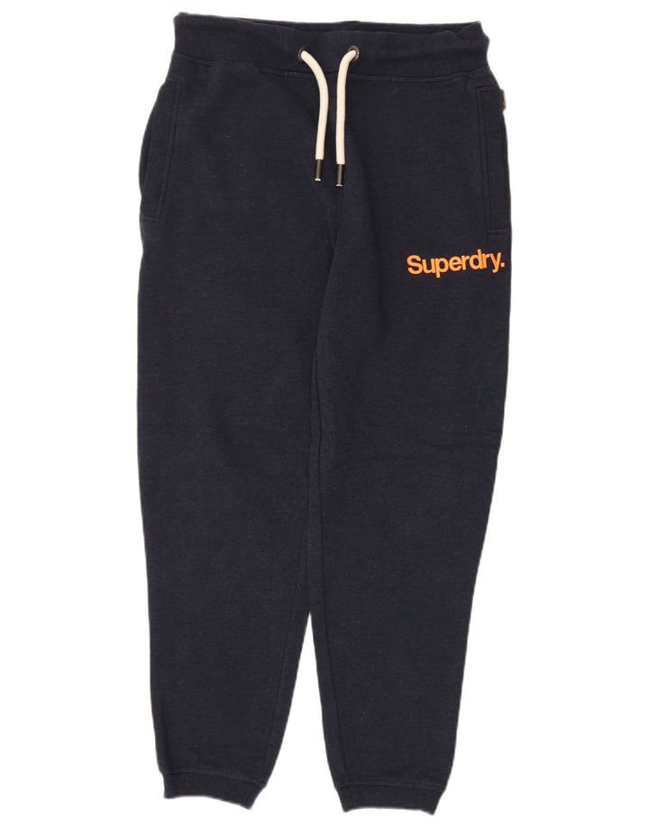 SUPERDRY Pantaloni de trening grafic pentru bărbați Pantaloni de jogging mici Bumbac bleumarin