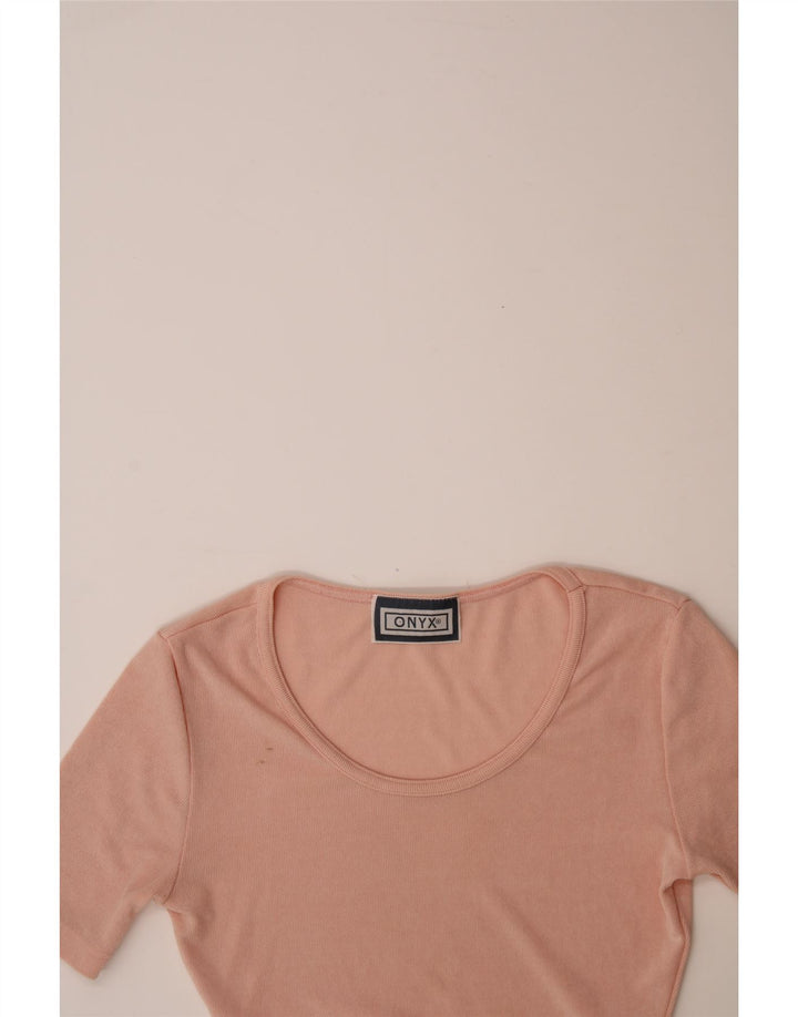 ONYX Womens Bodysuit UK 8 Small Pink Acetate Vintage Onyx and Second-Hand Onyx from Messina Hembry 