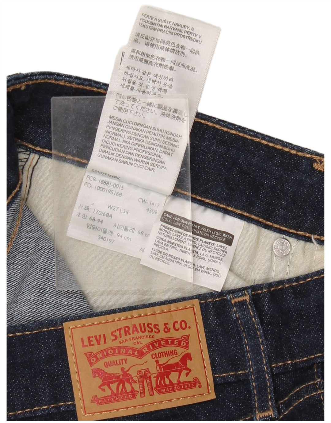 LEVI'S Womens 711 Skinny Jeans W27 L24 Blue Cotton