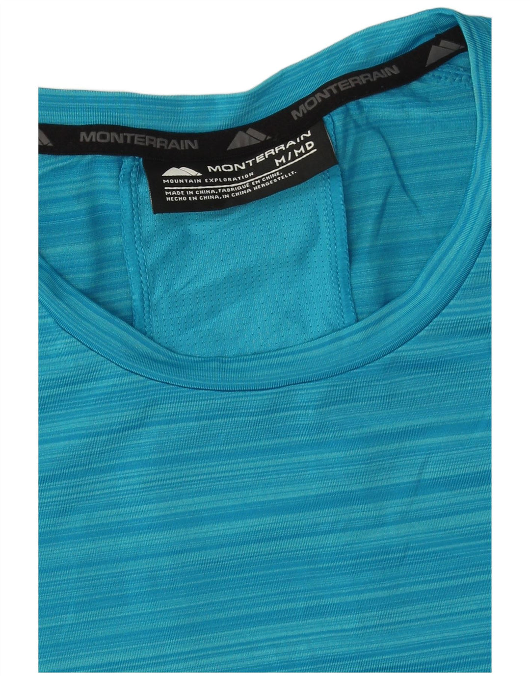 Tricou grafic pentru bărbați Monterrain Top, poliester cu dungi albastre medii