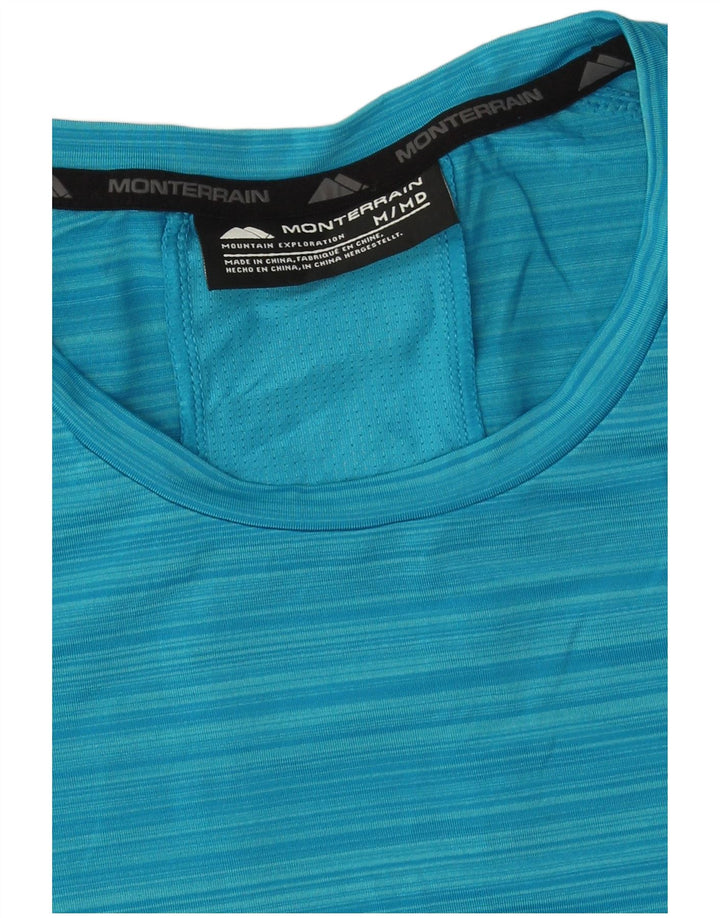 Tricou grafic pentru bărbați Monterrain Top, poliester cu dungi albastre medii