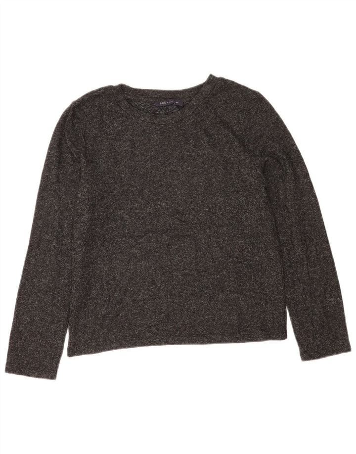 Marks & Spencer Top pentru femei cu mânecă lungă UK 12 Medium Gri Poliester