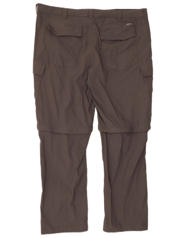 Pantaloni cargo drepti pentru bărbați EDDIE BAUER L40 L30 nailon gri