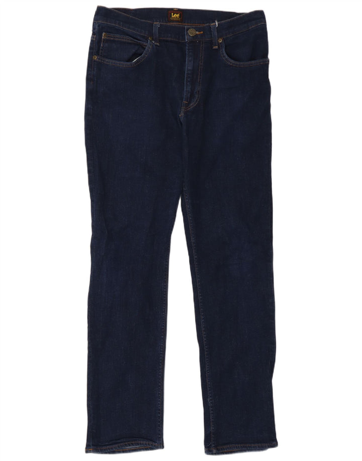 Blugi drepti Brooklyn pentru femei Lee W33 L29 Bumbac bleumarin