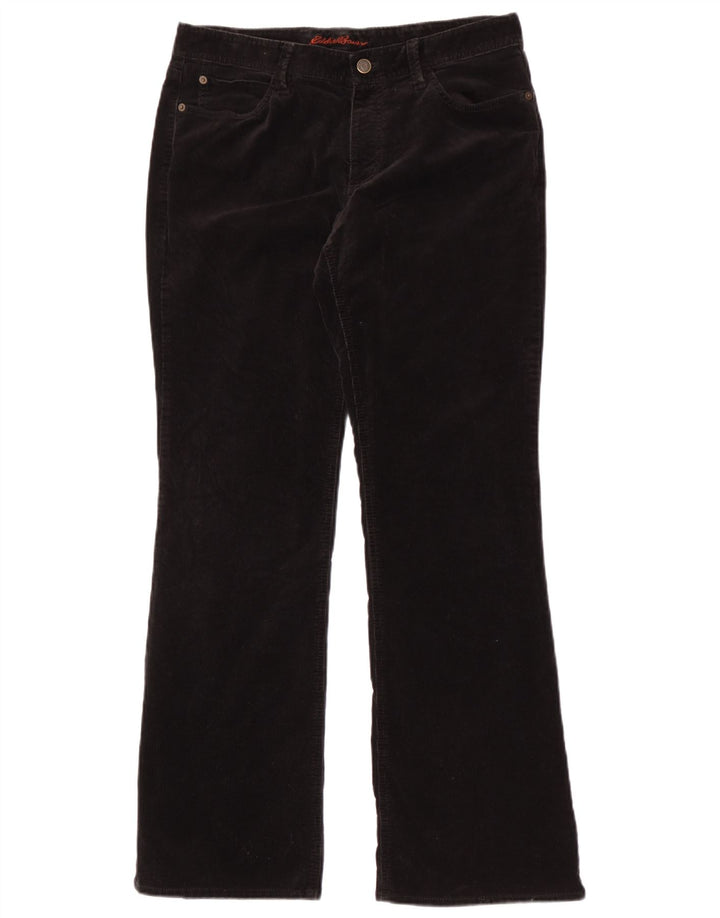 Eddie Bauer Pantaloni pentru femei Bootcut din velur US 8 Medium W30 L31 Negru