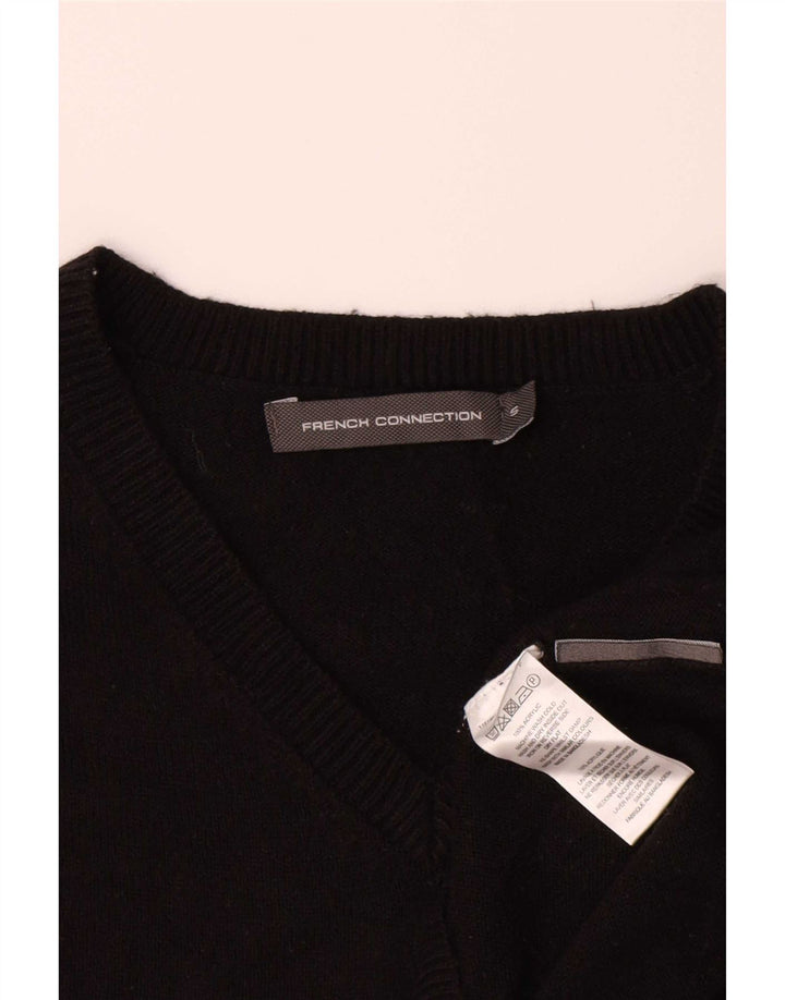 Pulover pentru bărbați French Connection cu decolteu în V, mic, negru, acrilic