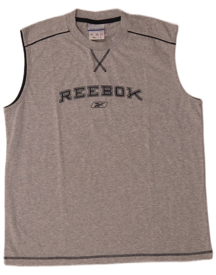 Vestă grafică pentru bărbați Reebok XS bumbac gri