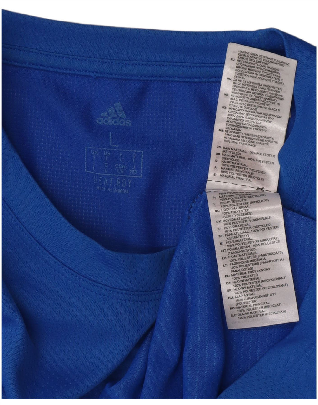 Tricou grafic pentru bărbați Adidas Top mare, albastru, poliester