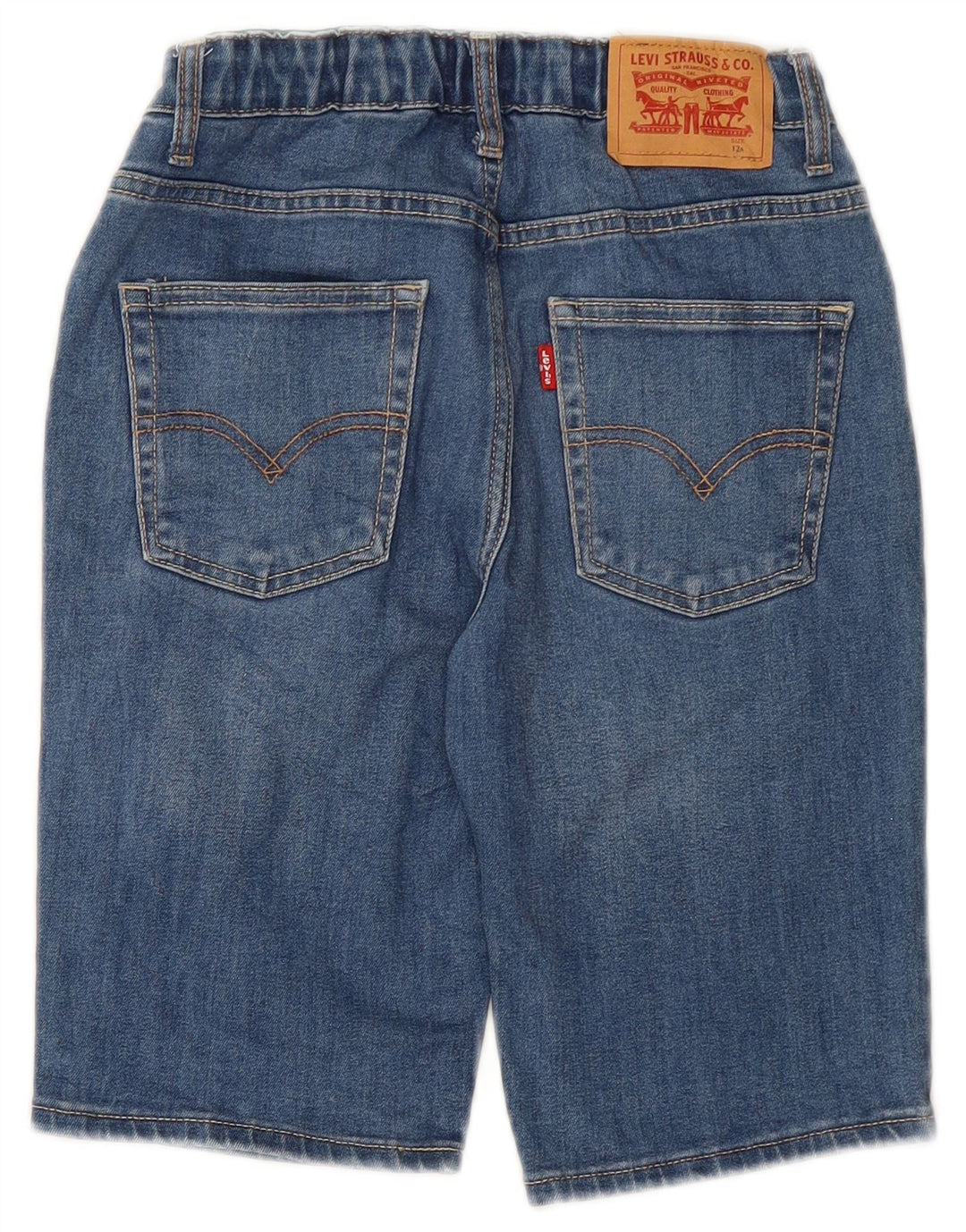 Pantaloni Scurt Denim LEVI'S Băieți 11-12 Ani W24 Bumbac Albastru