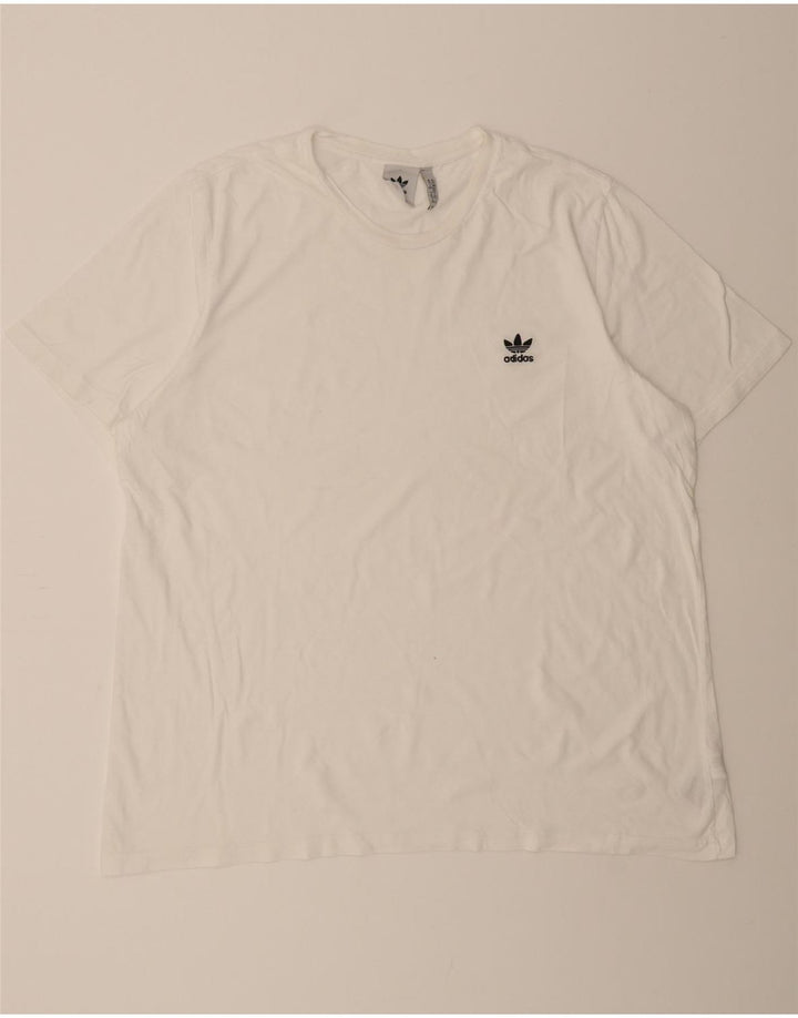 ADIDAS Mens T-Shirt Top 2XL White Cotton Vintage Adidas and Second-Hand Adidas from Messina Hembry 