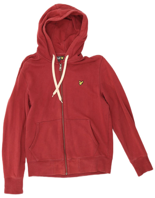 Pulover Lyle & Scott pentru bărbați, cu fermoar, bumbac roșu mediu