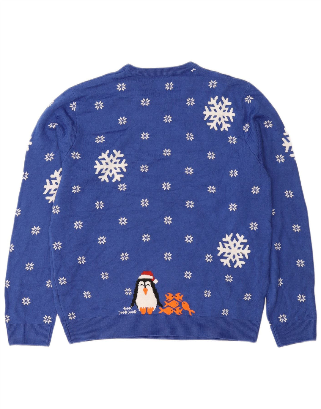 Pulover pentru bărbați Marks & Spencer, cu gât crew, albastru mediu iarnă