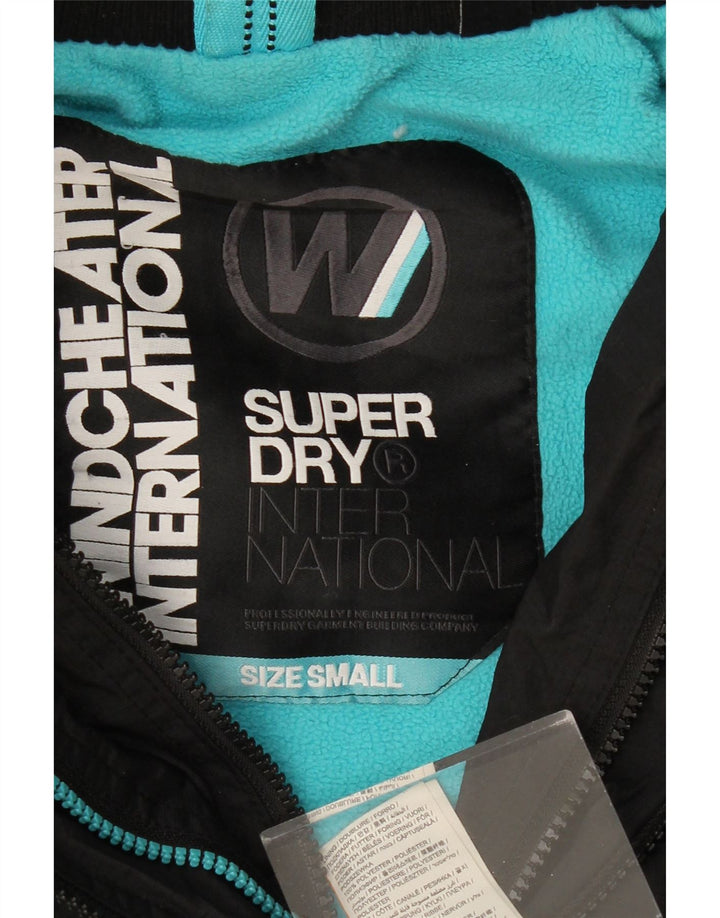 SUPERDRY Windcheater Oversized Windbreaker Jacket pentru femei UK 10 Small Black