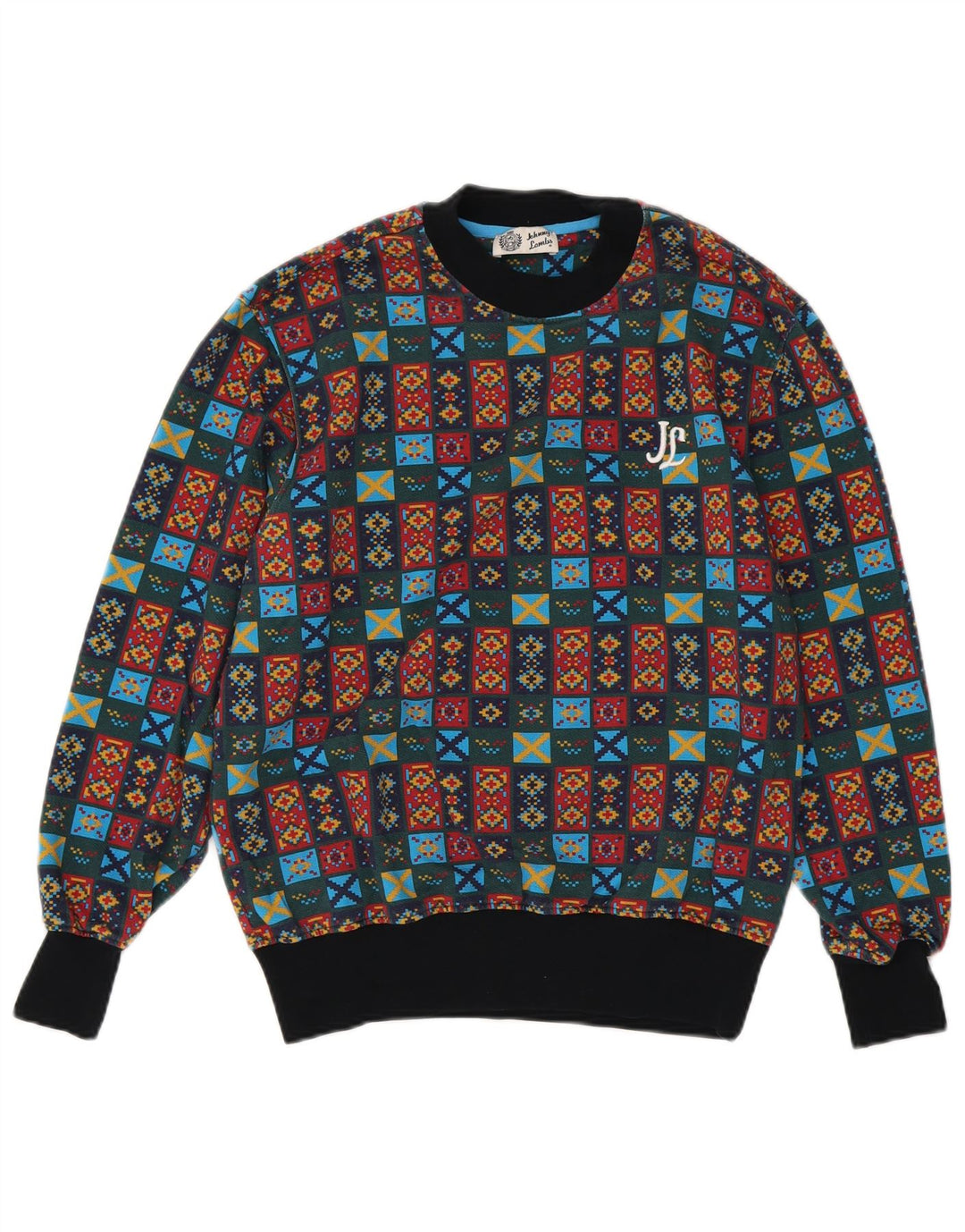 JOHNNY LAMBS Hanorac pentru bărbați Pulover Mediu Multicolor Geometric
