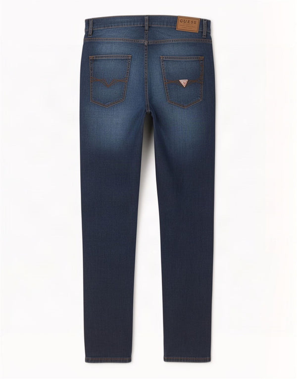 Blugi pentru bărbați Guess Chris skinny W32 L30, bumbac albastru