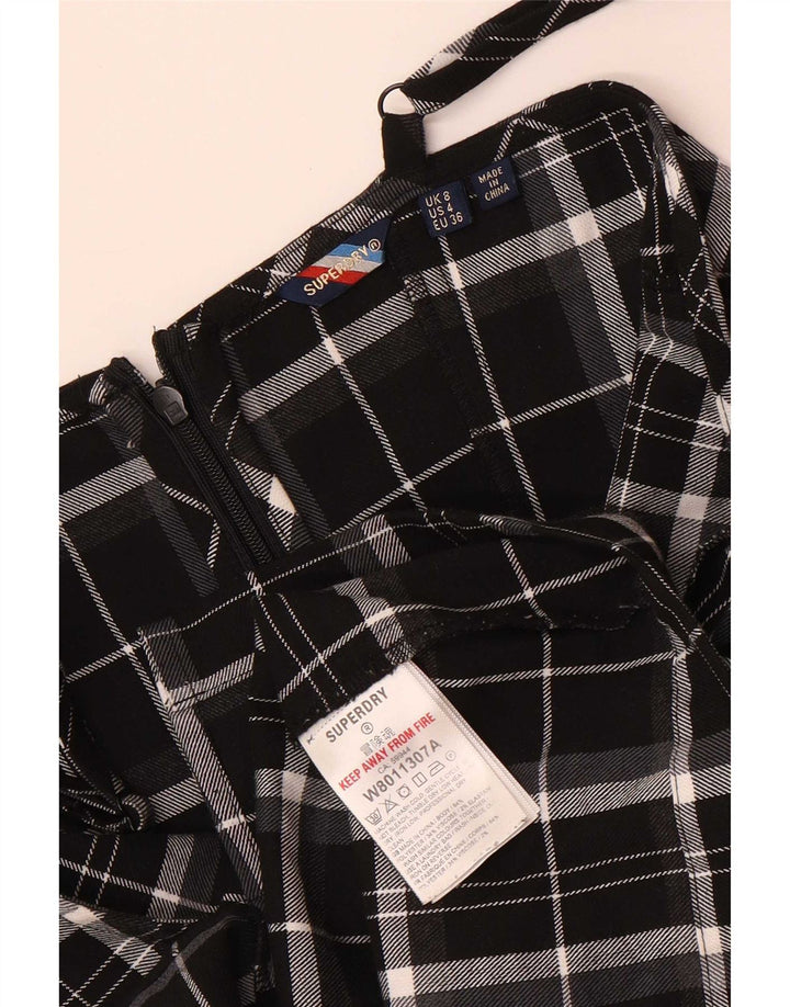 Rochie pentru femei Superdry, UK 8, poliester în carouri negru