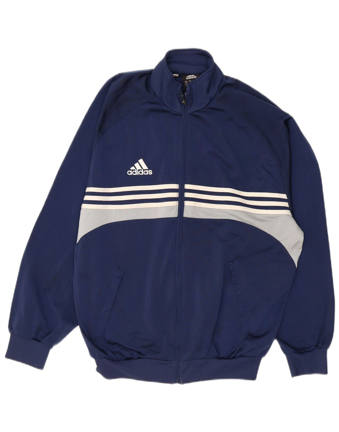 Jachetă de trening pentru bărbați ADIDAS UK 40/42 Medium Bleumarin Colorblock