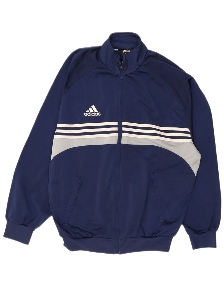 Jachetă de trening pentru bărbați ADIDAS UK 40/42 Medium Bleumarin Colorblock