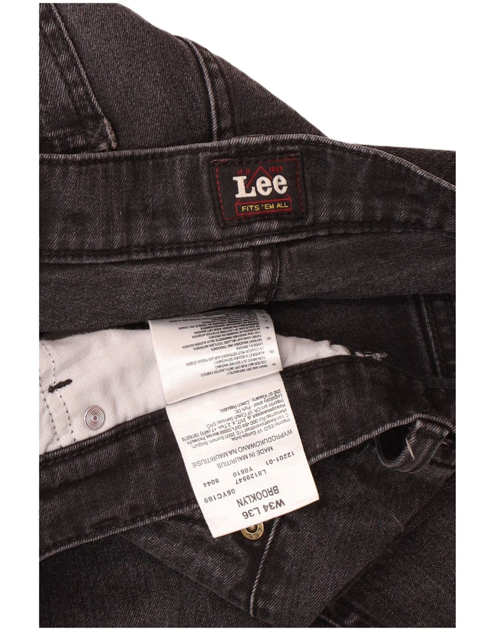 Blugi LEE Brooklyn Straight pentru bărbați W34 L33 bumbac gri