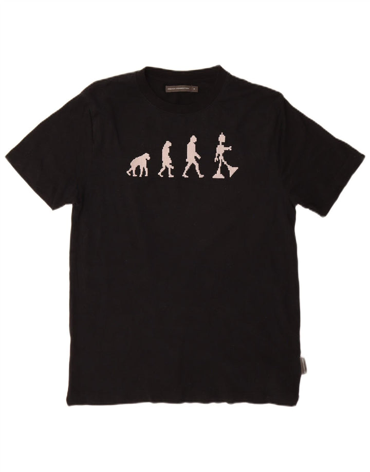 Tricou grafic pentru femei French Connection Top UK 14 Medium Black Bumbac