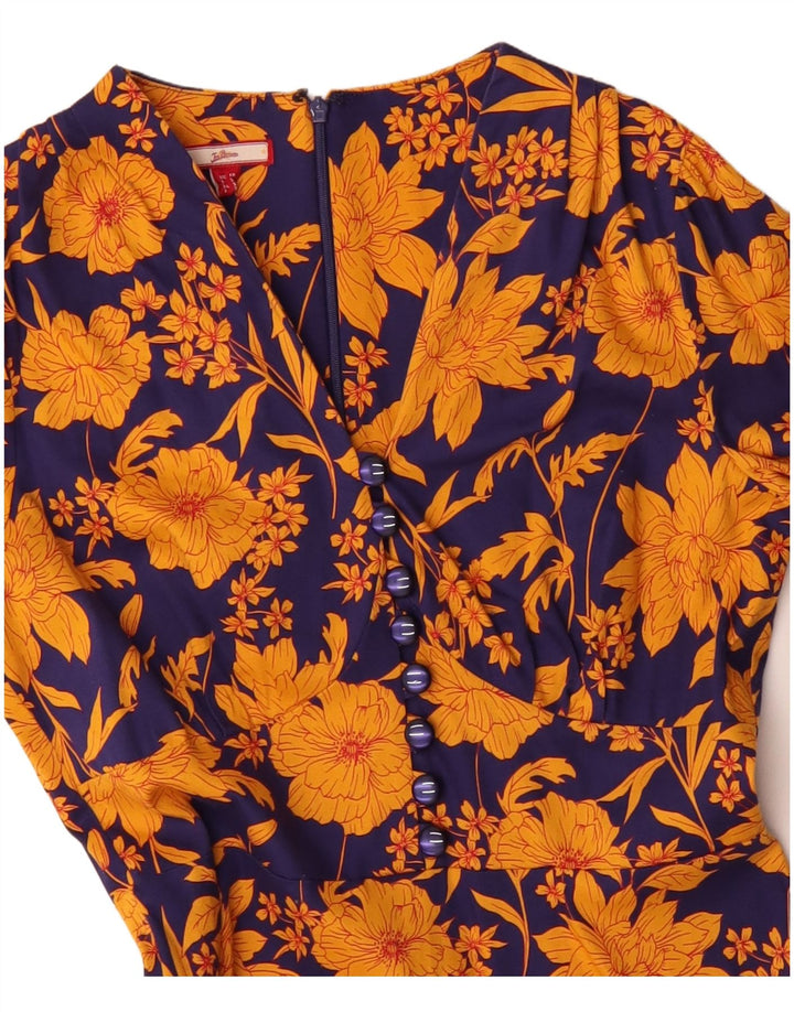 JOE BROWNS Rochie A-Line pentru femei UK 10 Bumbac Floral Albastru Mic