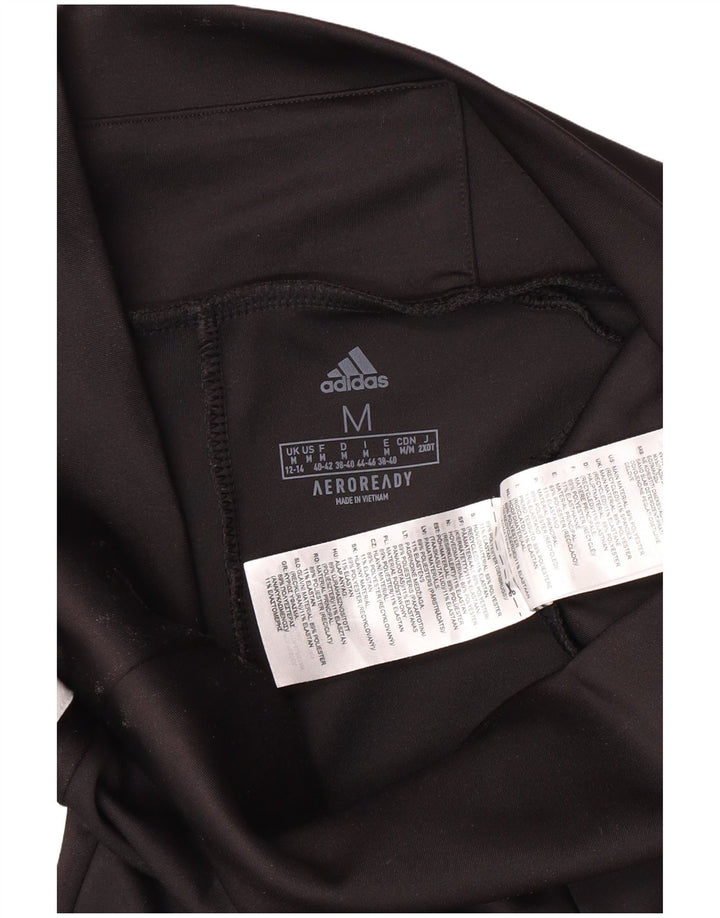 ADIDAS Womens Aeroready Leggings UK 12/14 Medium  Black Polyester