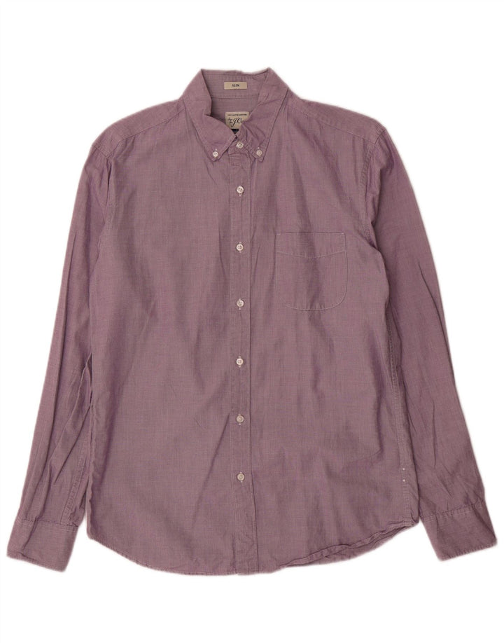 Cămașă subțire pentru bărbați J. CREW, bumbac violet mediu