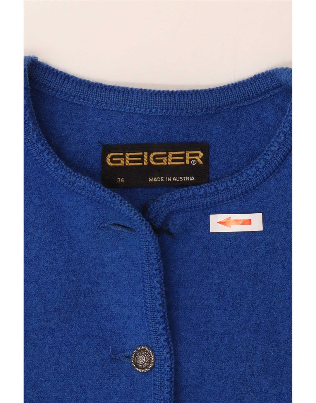 Pulover cardigan pentru femei Geiger EU 36 Mic Albastru Lână nouă