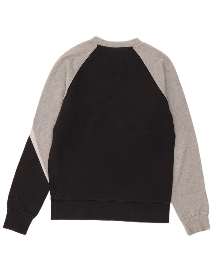 Hanorac grafic pentru bărbați Nike Pulover mic, negru, color block, bumbac