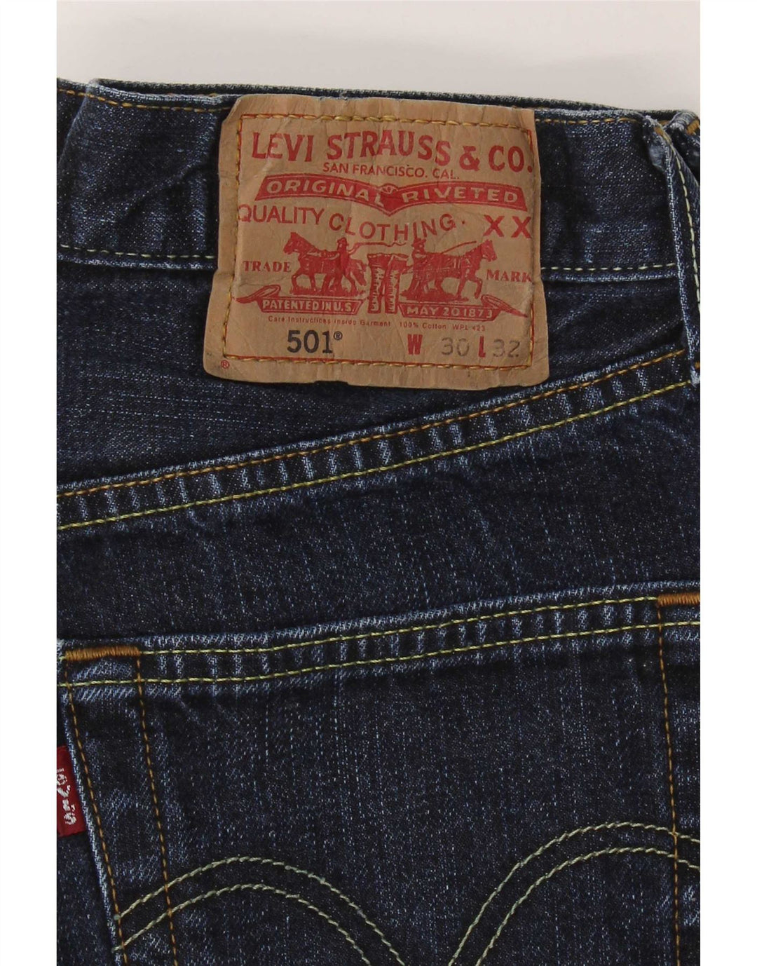 Blugi drepti pentru bărbați Levi's 501 W30 L32 bleumarin