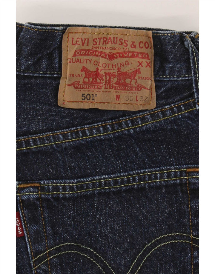 Blugi drepti pentru bărbați Levi's 501 W30 L32 bleumarin