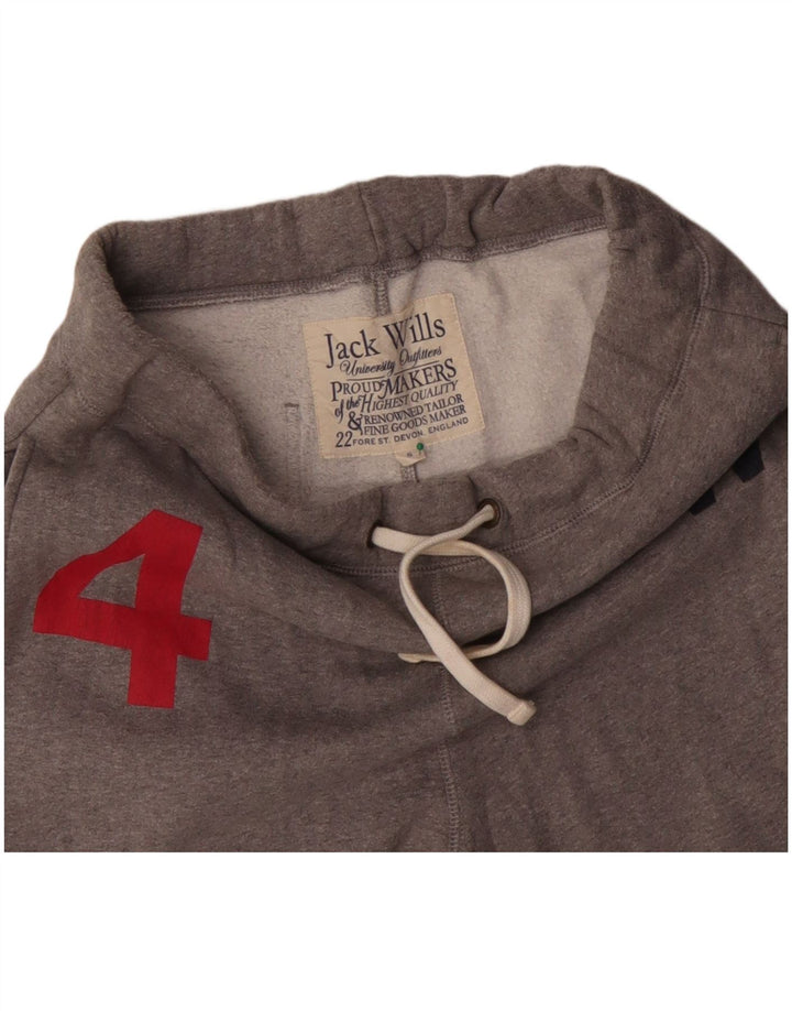 JACK WILLS Pantaloni de trening grafic pentru bărbați Pantaloni de jogging Bumbac gri mic