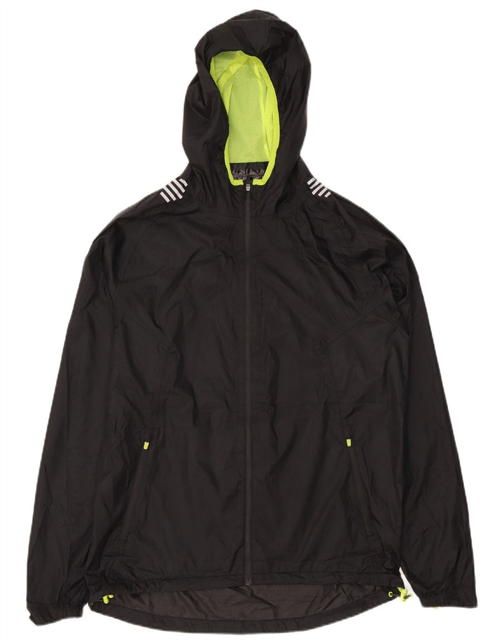 Jachetă de ploaie cu glugă pentru bărbați Mountain Warehouse UK 38 Poliester mediu negru