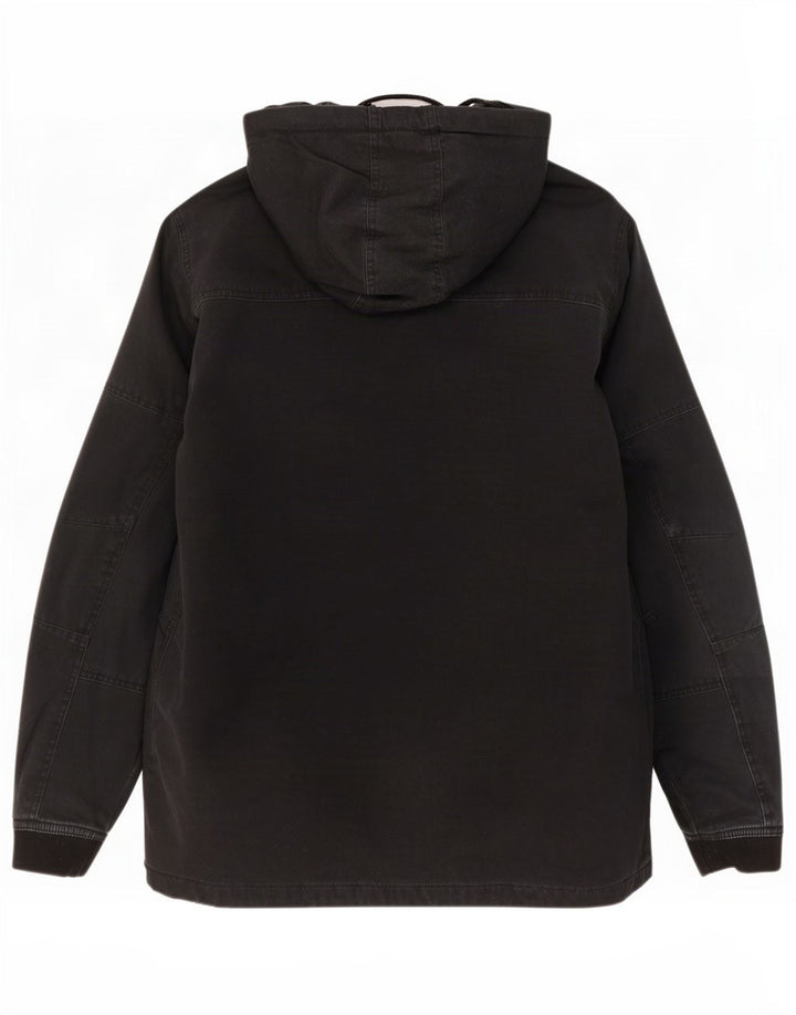 Jachetă parka cu glugă Hurley pentru bărbați UK 36, bumbac negru mic