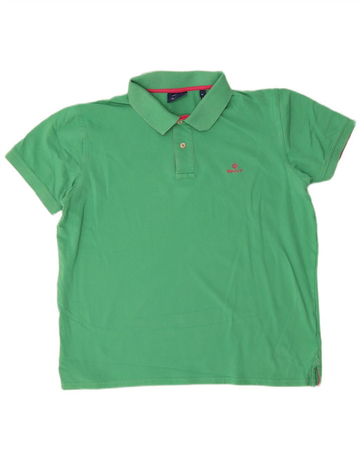 Tricou polo pentru bărbați Gant, bumbac verde XL