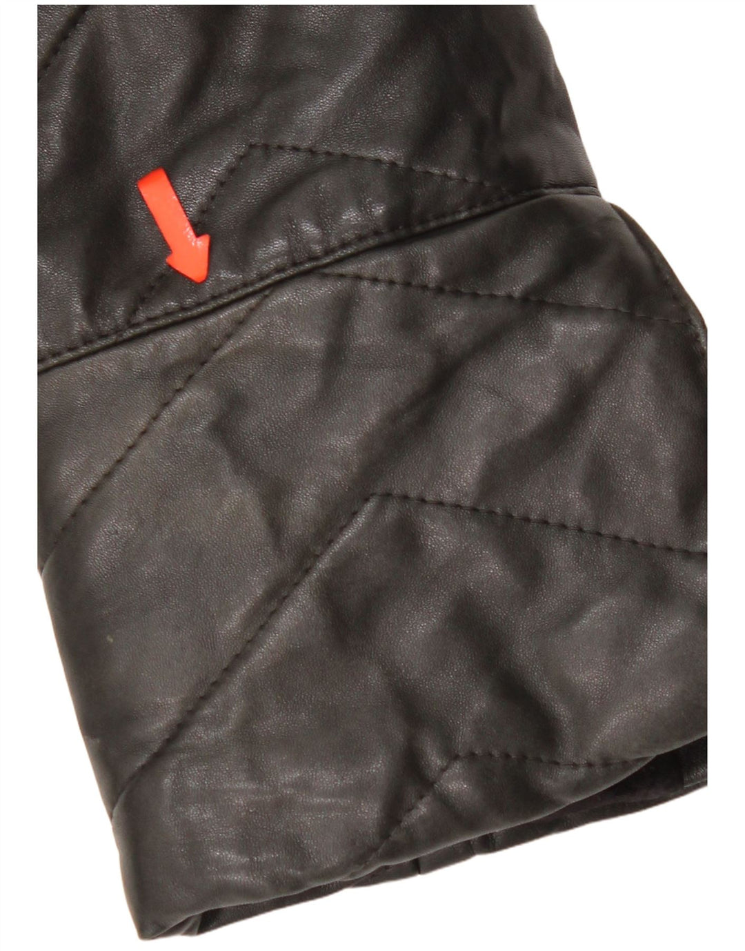 Palton din piele vintage pentru femei UK 14 Piele neagră medie