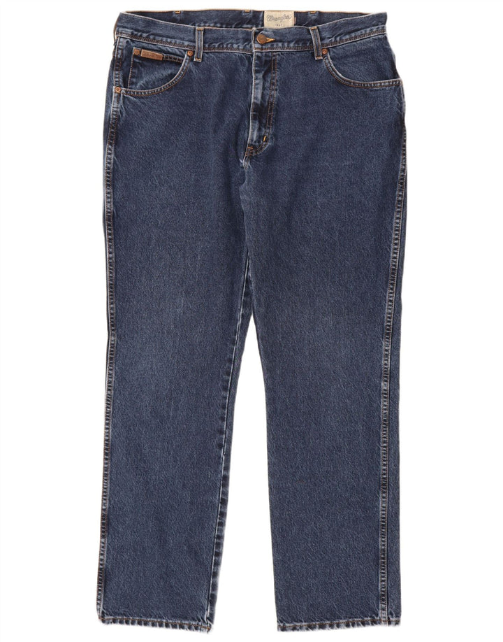 WRANGLER Blugi drepte pentru bărbați Texas W38 L32 Bumbac albastru