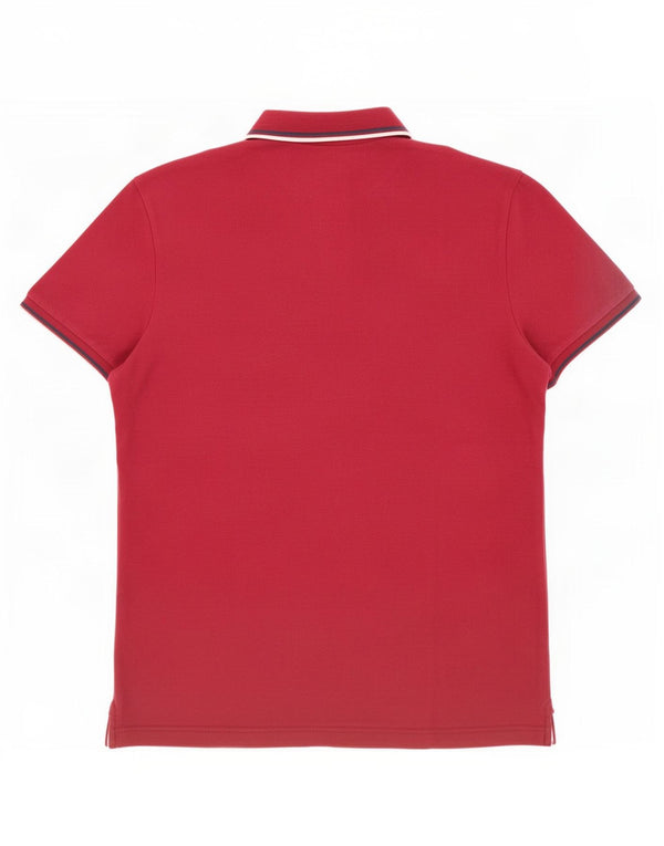 Tricou polo pentru bărbați Diadora XL, bumbac cu dungi burgundy