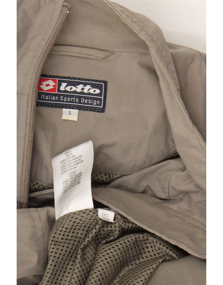 Lotto Bomber Jacket pentru bărbați UK 40, mare, gri din nailon