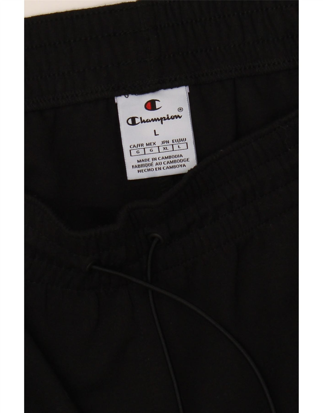 CHAMPION Mens Tracksuit Trousers Joggers Large  Black